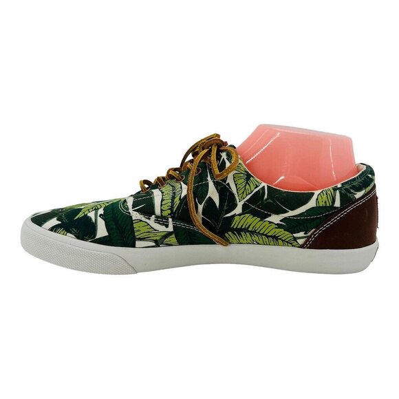 Bucketfeet Mens Tropical Leaf Print Sneakers Size 10 Canvas & Faux Leather - Picture 8 of 13